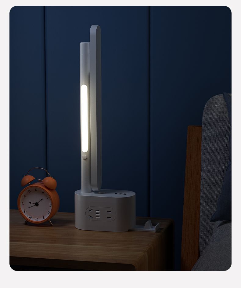 Xiaomi Youpin Home eye-protecting desk lamp, student reading desk, bedside multi-functional desk lamp with socket pic 20