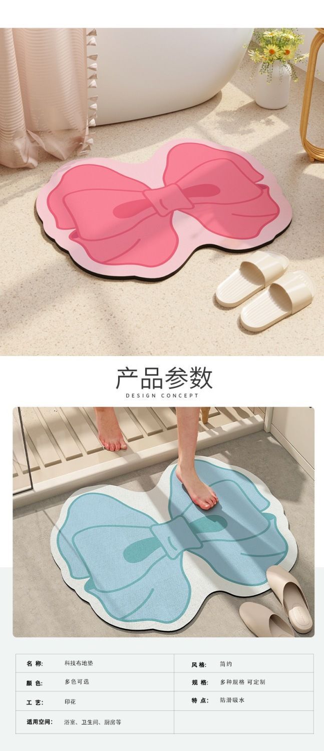 吸水防滑卫生间地垫家用浴室硅藻泥软垫厨房台面沥水垫洗澡速干垫详情12