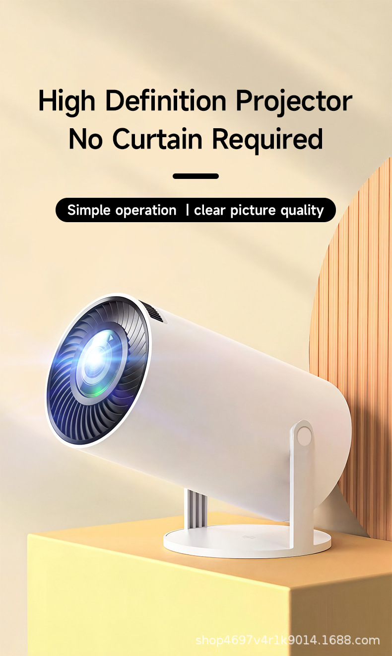 跨境HY300爆款海外PRO炮筒5G智能云台投影仪安卓同屏高清4K投影机详情10