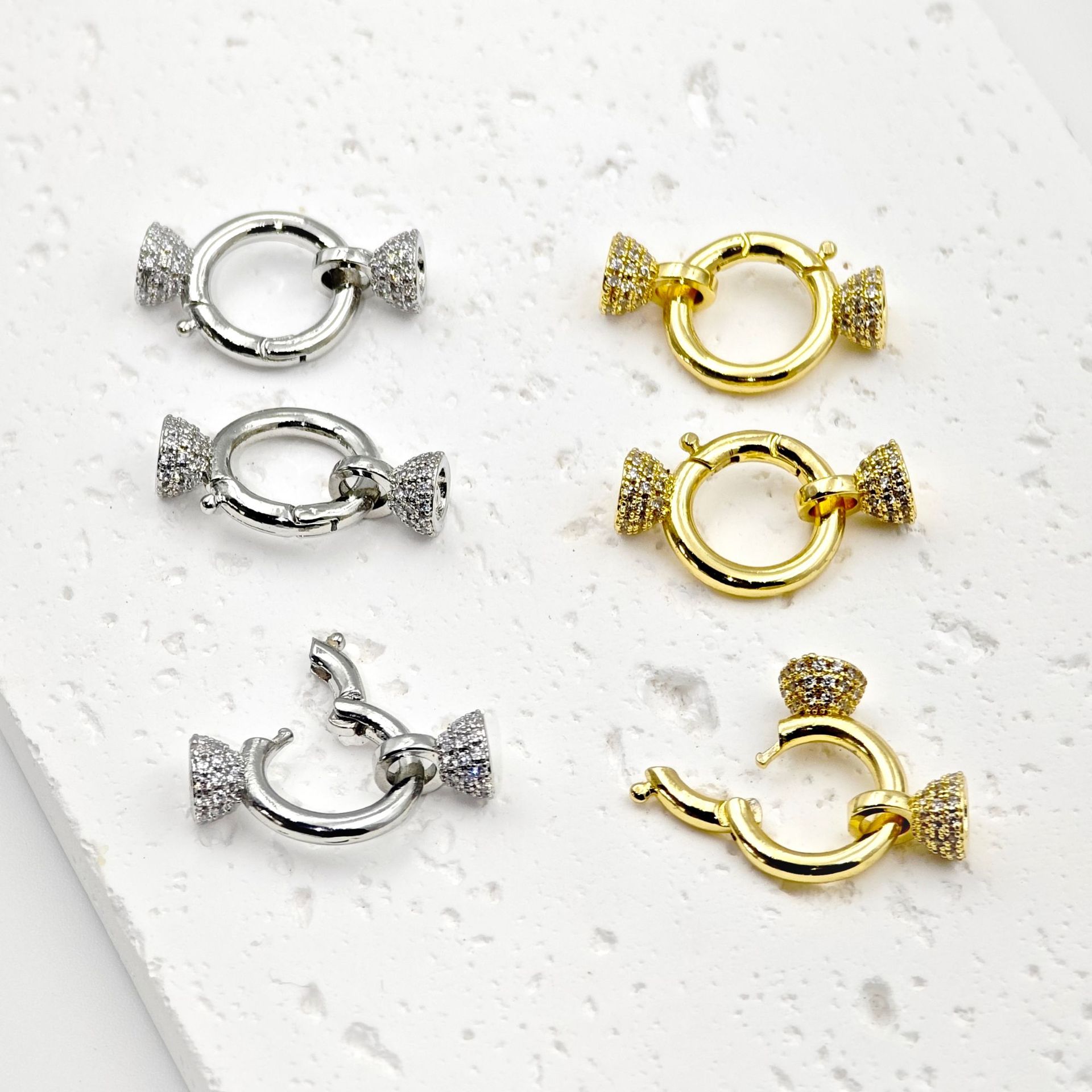 diy jewelry accessories: Bracelets, necklaces, round buttons, simple single-row pearl buckles, sweater chains, lock buttons, and accessories pic 7