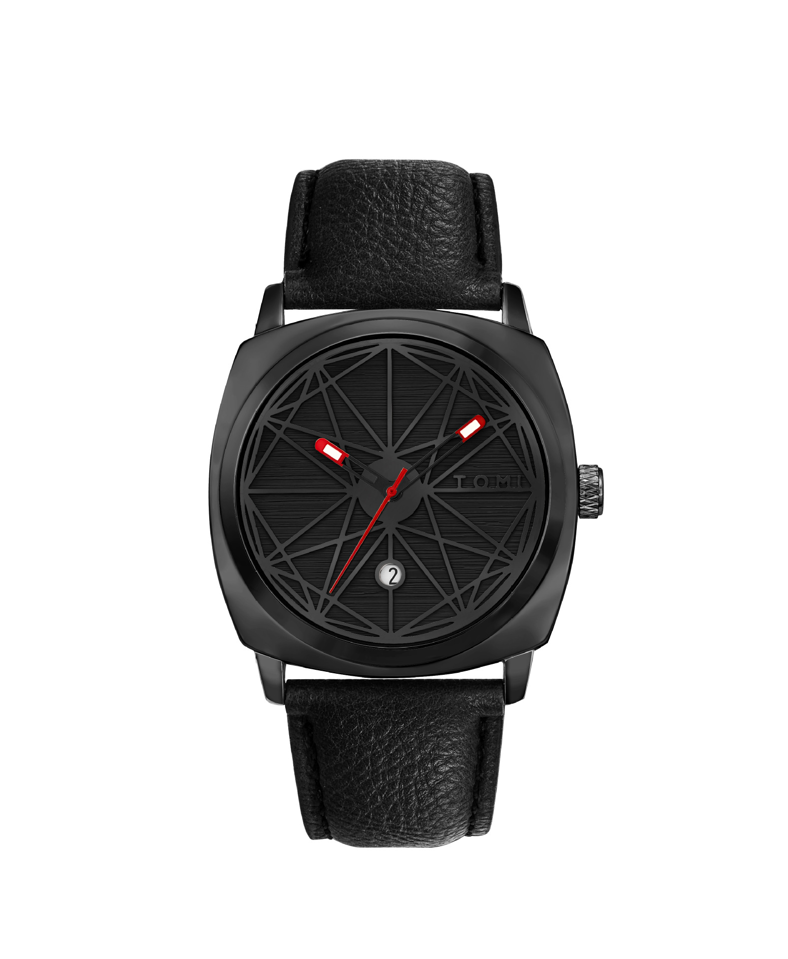 TOMI Temi complex square dial retro skeletonized design calendar watch, fashionable and simple quartz wristwatch for both men and women pic 8