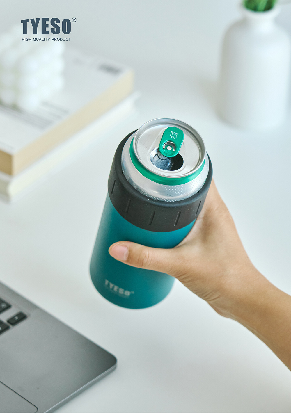 TYESO stainless steel insulated portable cold cup 180ml uncovered cup pic 4