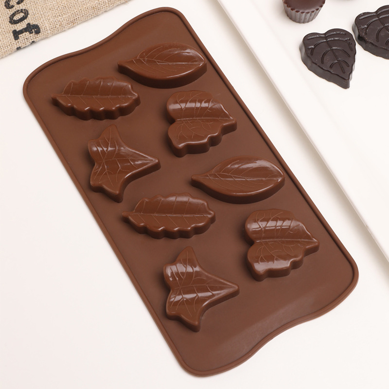 DIY chocolate baking mold texture maple leaf cake decorative insert rose, high-temperature resistant and easy to demold pic 1
