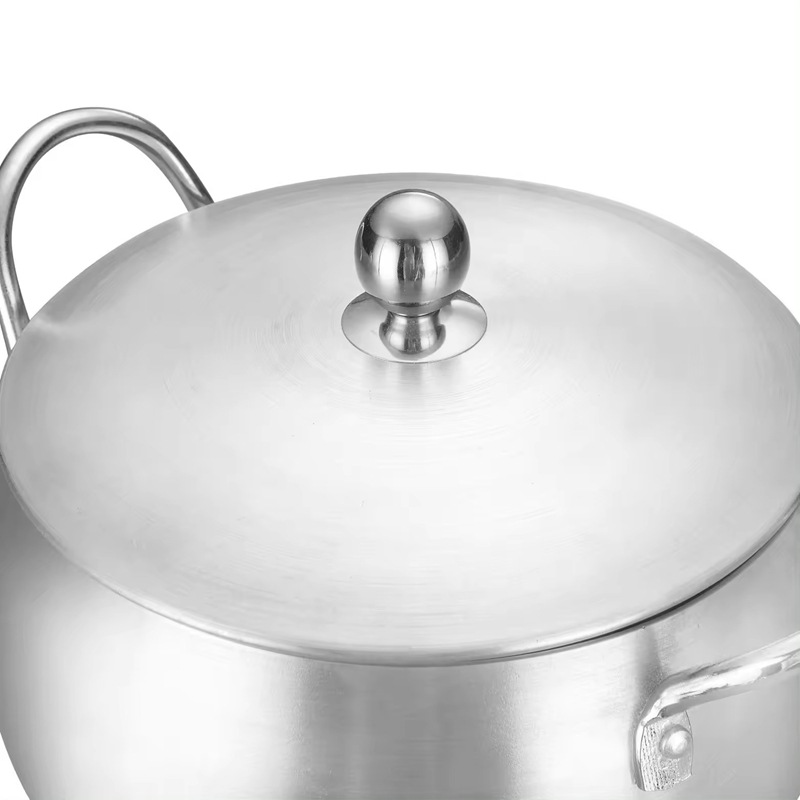 Aluminum pots Middle East and Africa Aluminum Lid Set Soup Pot Sanding pot 10-piece set 16/18/20/22/24 pic 5