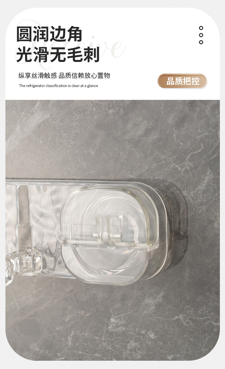 A row of rotating suction cup hooks, no need for drilling, strong load-bearing hooks, household coat hangers, row hooks, bathroom row adhesive hooks pic 13