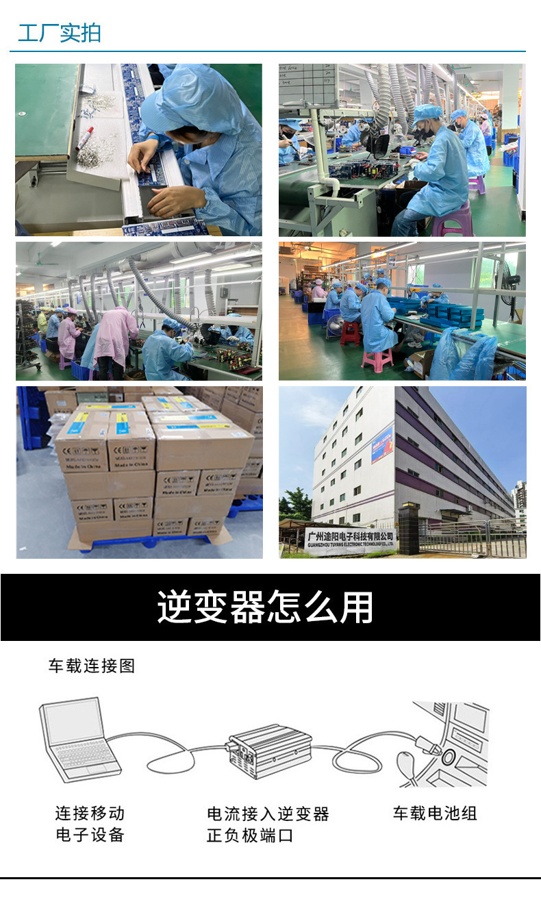 跨境专供正弦波逆变器600W-5000W车载逆变器12-24V转220V工厂批发详情20