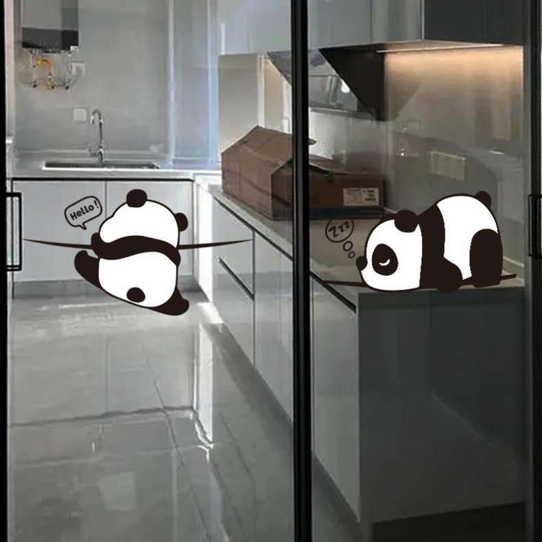 三餐四季厨房餐厅推拉门防撞装饰提示玻璃静电贴纸温暖有趣玻璃贴详情6