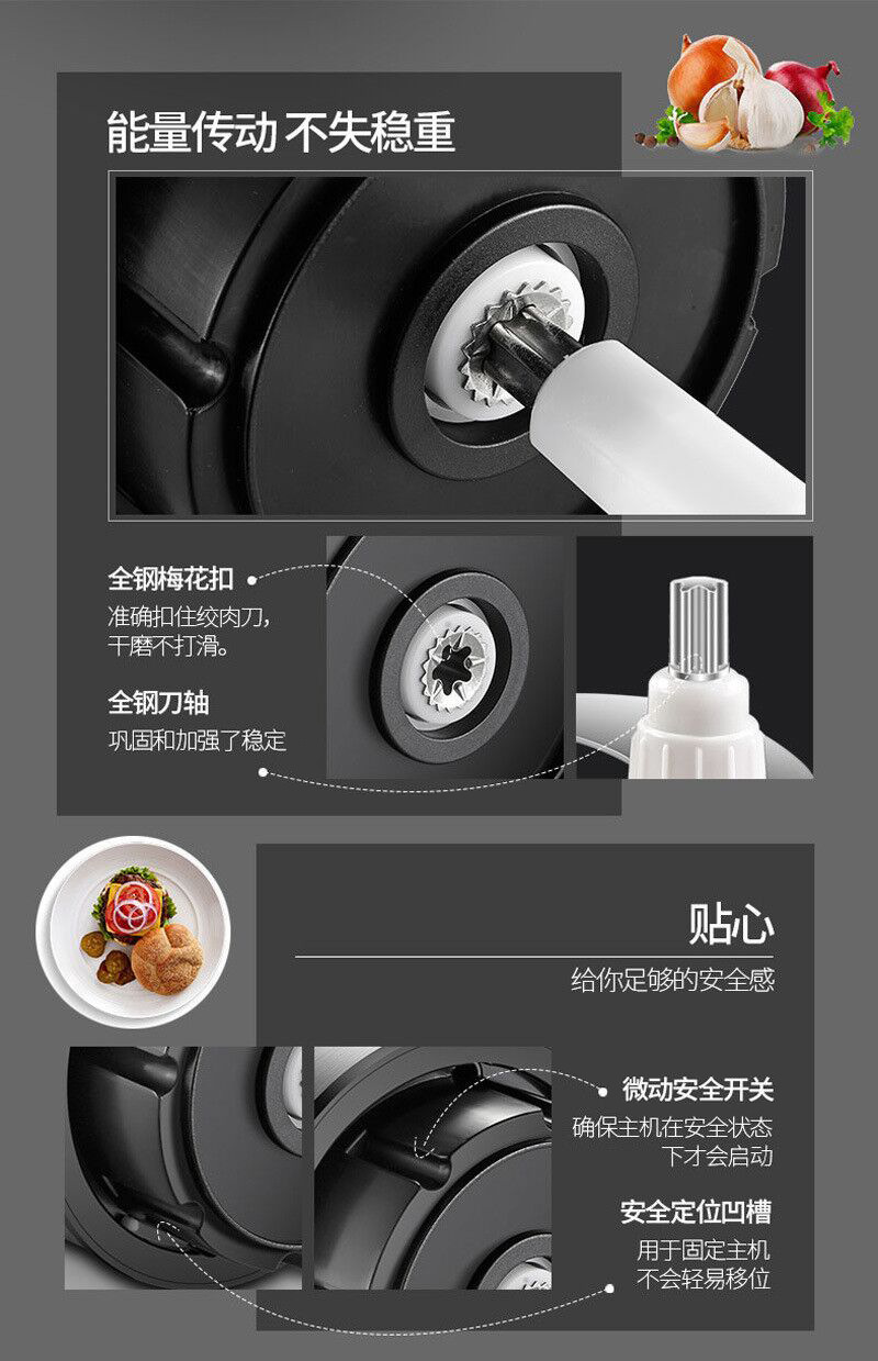 6L stainless steel electric meat grinder, 2L110V English meat grinder, 3L dual-speed, 8L large-capacity foreign trade meat mixer pic 22