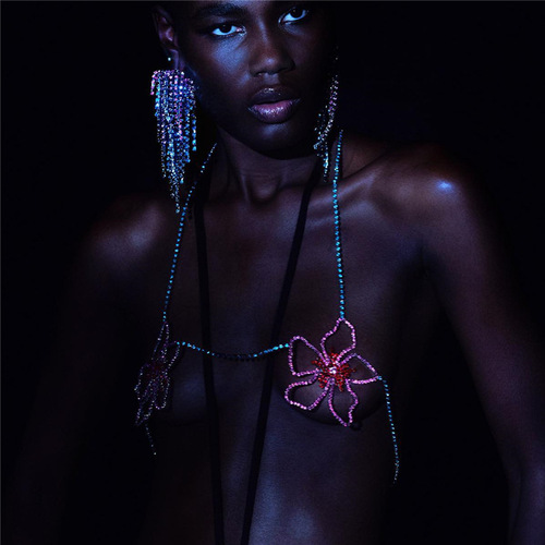 跨境爆款 独特化妆舞会面具个性节日派对表演水钻面具欧美女 mask详情20