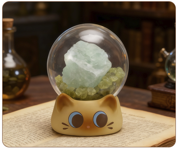 Cute cartoon cat Jingjing Crystal Blind box, creative crystal ball design, desktop decoration gift, gift decoration blind box pic 16