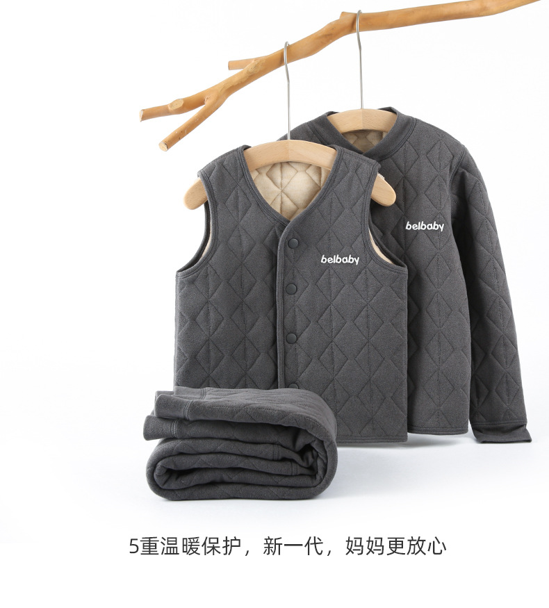 儿童羊毛马甲男童德绒保暖加厚宝宝坎肩女童加厚夹棉背心护肚马夹详情11