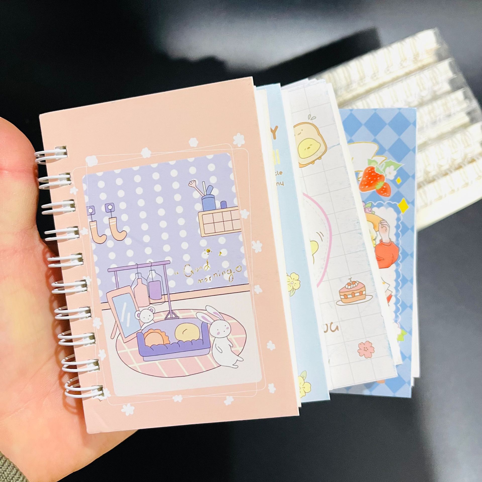 【 Zone 3-8 】 Coil Notebook 10/ pack 680 per piece Cartoon thickened coil notebook wholesale student study supplies Portable stationery small notebook notebook wholesale 1 yuan pic 5