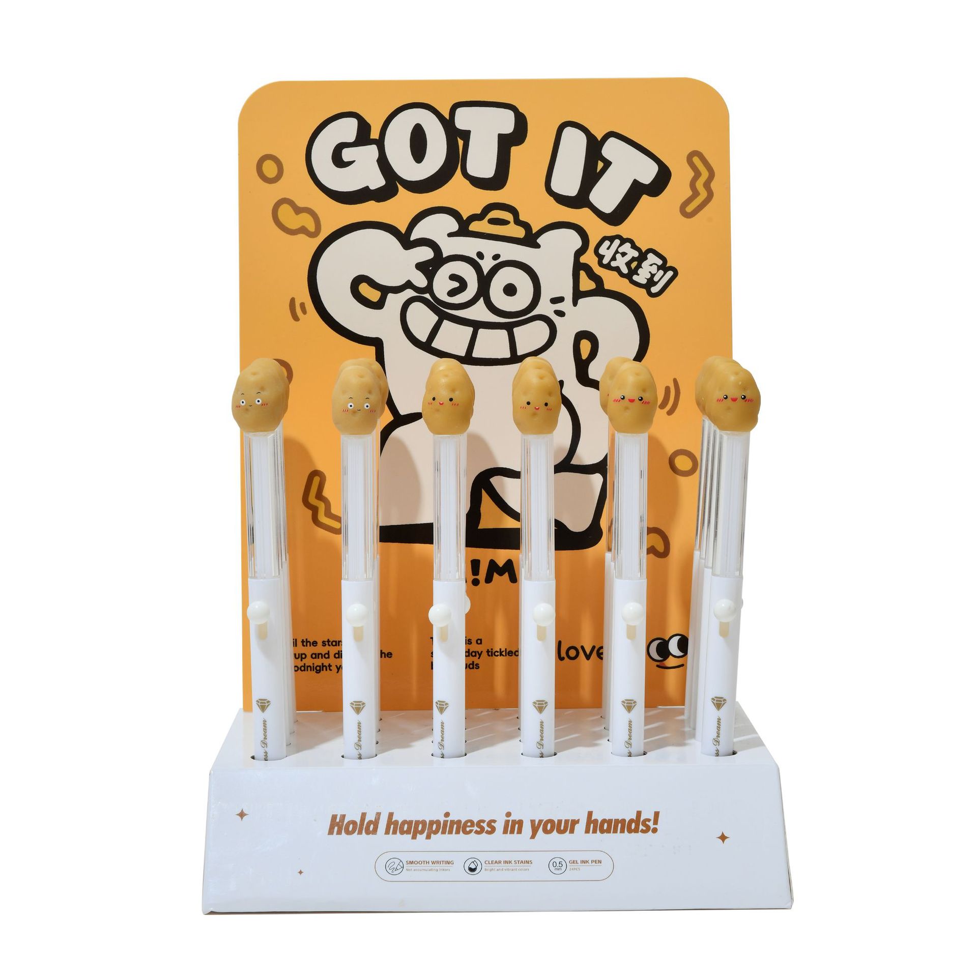 晨兮可爱创意土豆卡通学生中性笔速干速写笔批发日用吸管百货用品详情2