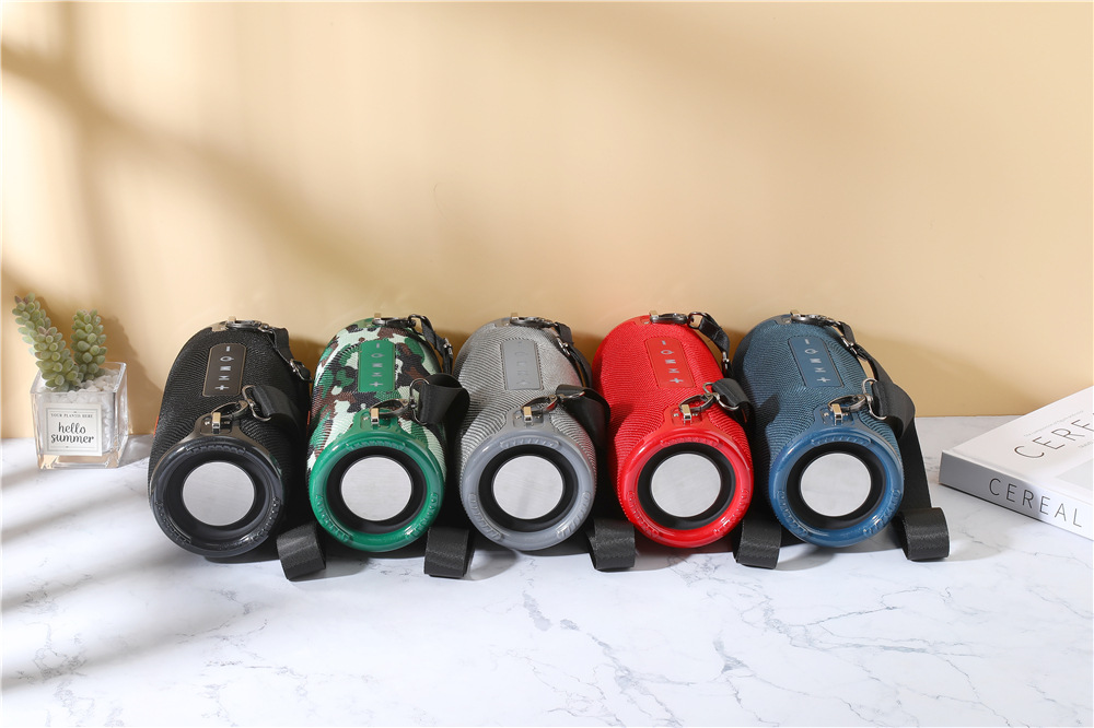 跨境新款便携蓝牙音箱户外创意插卡蓝牙音响布艺低音炮收音机批发详情5