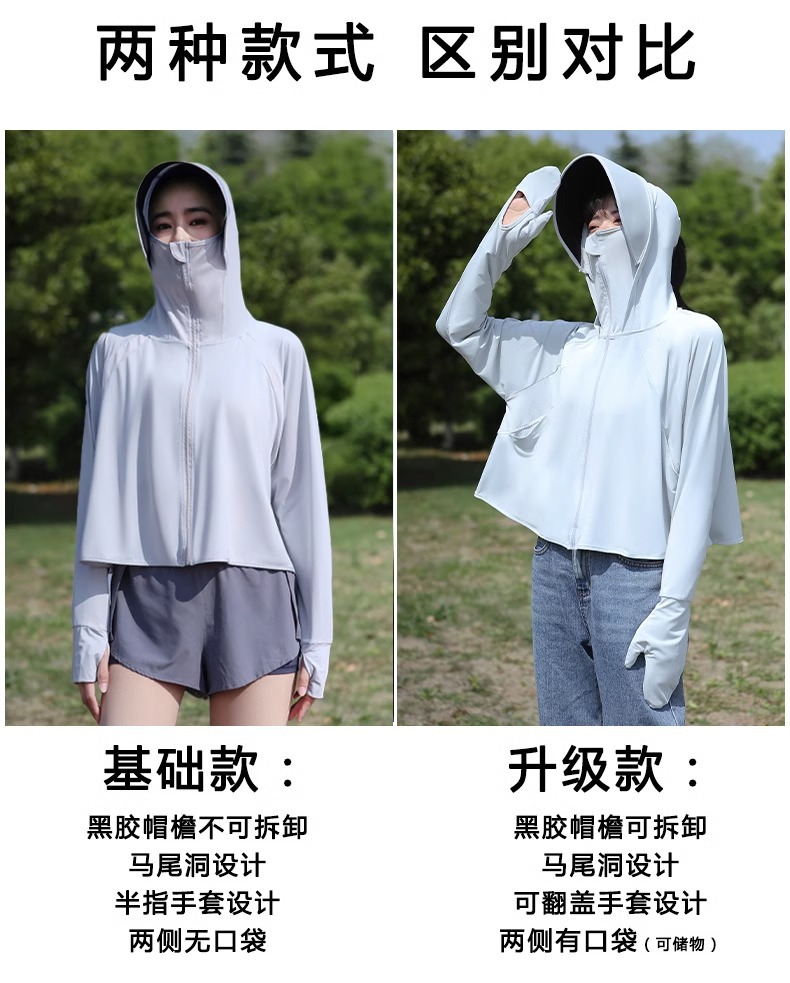 冰丝防晒衣女款2024新款夏季防紫外线UPF50+防晒服薄款防晒罩衫详情11