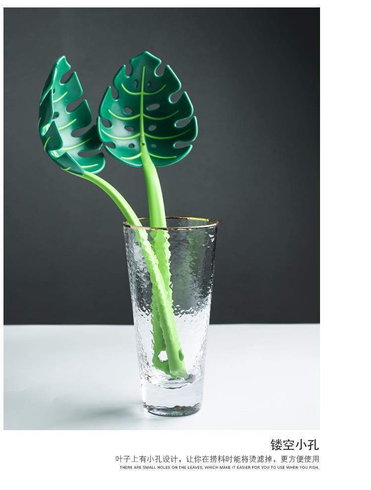 外贸龟背叶子创意漏勺子树叶漏勺捞面勺厨房家用捞饺子火锅神器捞详情10