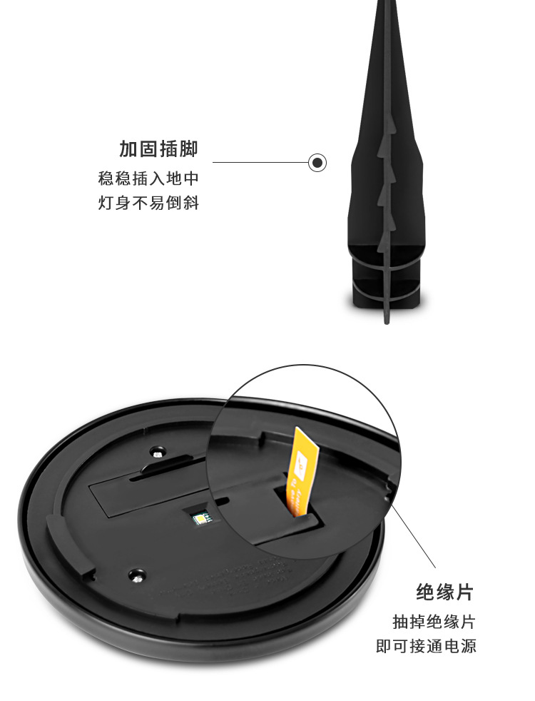 跨境爆款太阳能户外led草坪灯 不锈钢玻璃花园庭院景观装饰地插灯详情15