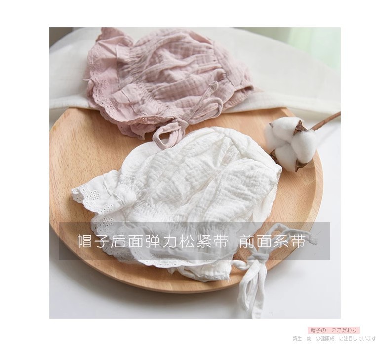 婴儿帽子春夏季薄款太阳帽女宝宝公主帽新生儿遮阳幼儿外出宫廷帽详情3