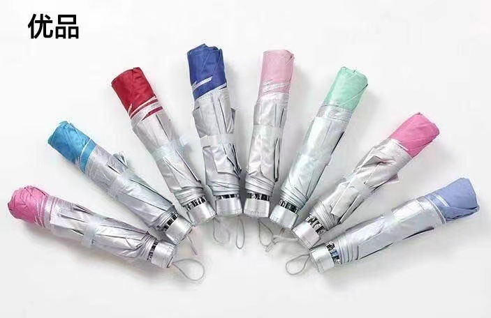 7骨三折银胶雨伞晴雨伞外贸广告伞礼品活动印刷LOGO防紫外线详情8