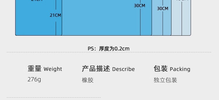 Guangfengyuan Large Mouse pad with office shortcut keys, large and long gaming and e-sports desk mat, National trend creative thickened version pic 3
