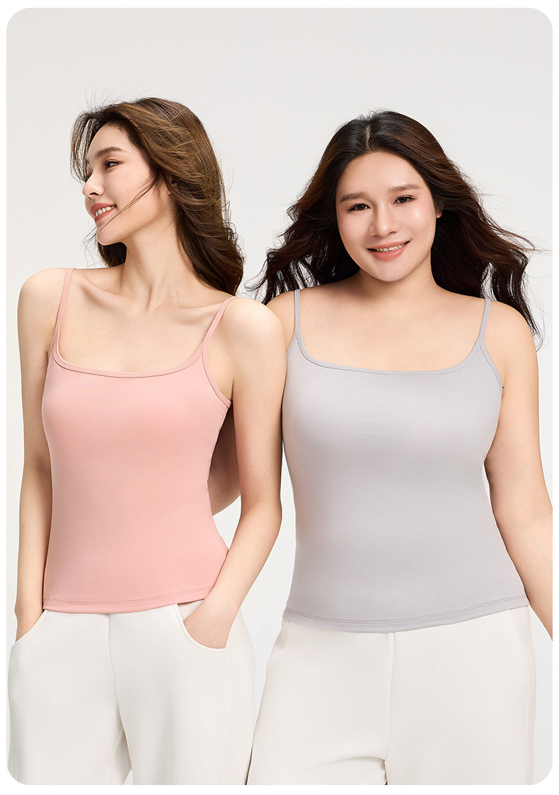 【7A Antibacterial Tencel Modal 】 Cool-feeling outerwear vest for women, adjustable thin shoulder strap ice silk top pic 21