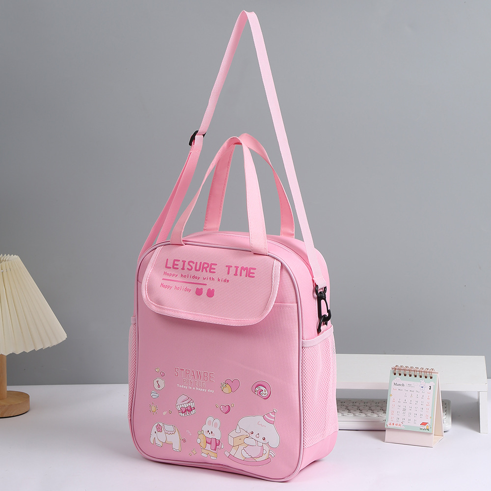 学生多功能书包 三用可斜跨可手提可背包卡通牛津布双层补习背包详情7