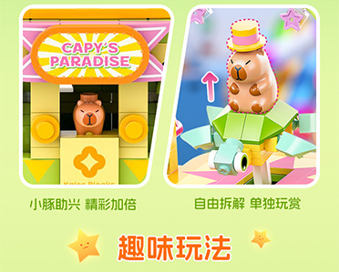 佳乐专卡皮巴拉奇幻乐园积木拼装模型亲子互动益智玩具大颗粒适合生日礼物详情25
