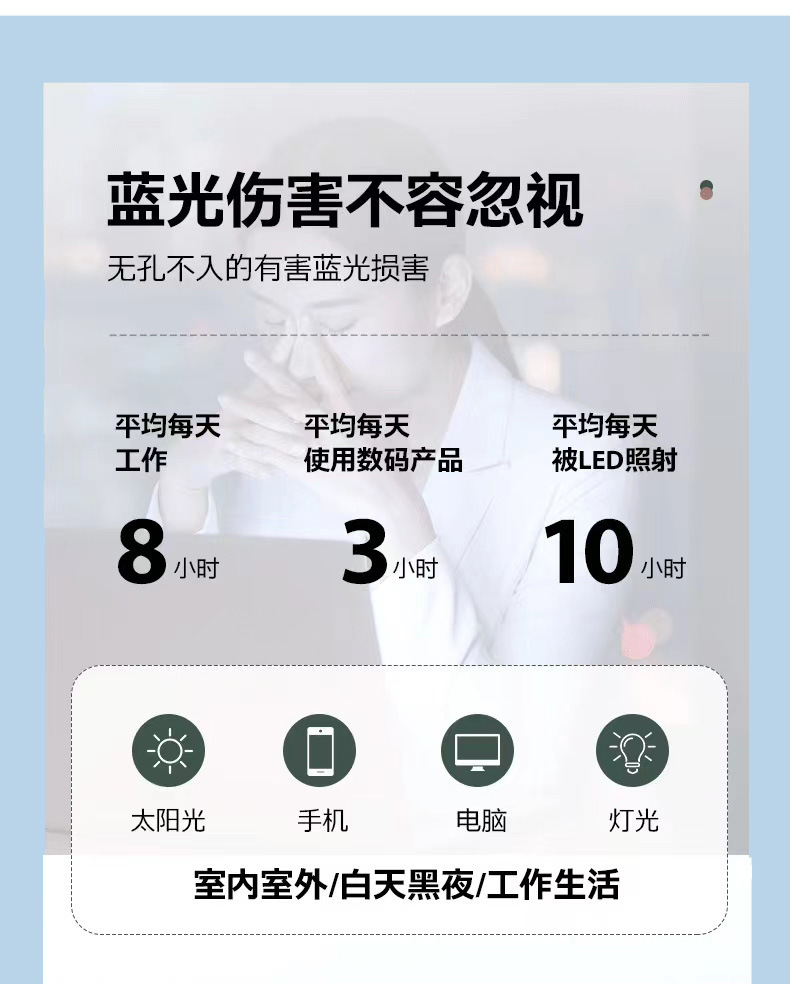 The new ultra-light TR sports reading glasses are fashionable and comfortable, featuring anti-blue light and anti-slip smart zoom reading glasses for the middle-aged and elderly pic 16
