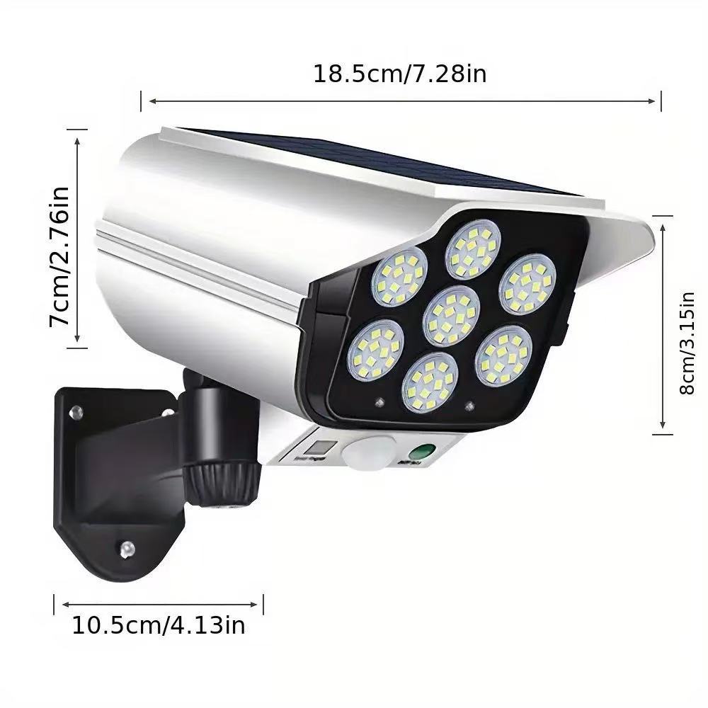 Surveillance fake camera solar sensor wall lamp LED/COB strong light anti-theft remote control wireless surveillance lamp pic 6
