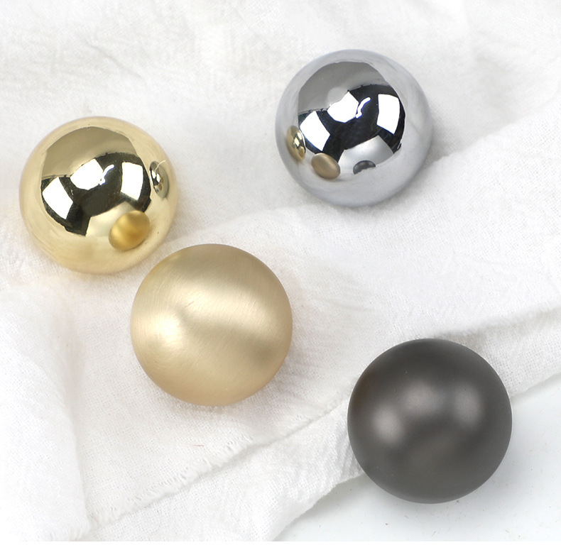 鸽子蛋椭圆抽屉单孔拉手北欧金色亮光黑色橱柜衣柜家具圆形小拉手详情21