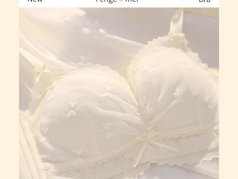 内衣女士小胸聚拢显大调整型无钢圈收副乳防下垂蕾丝夏薄款舒适详情34