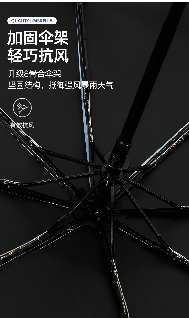 三折雨伞黑胶国风牡丹防晒伞防紫外线晴雨伞太阳伞折叠伞厂家批发详情9
