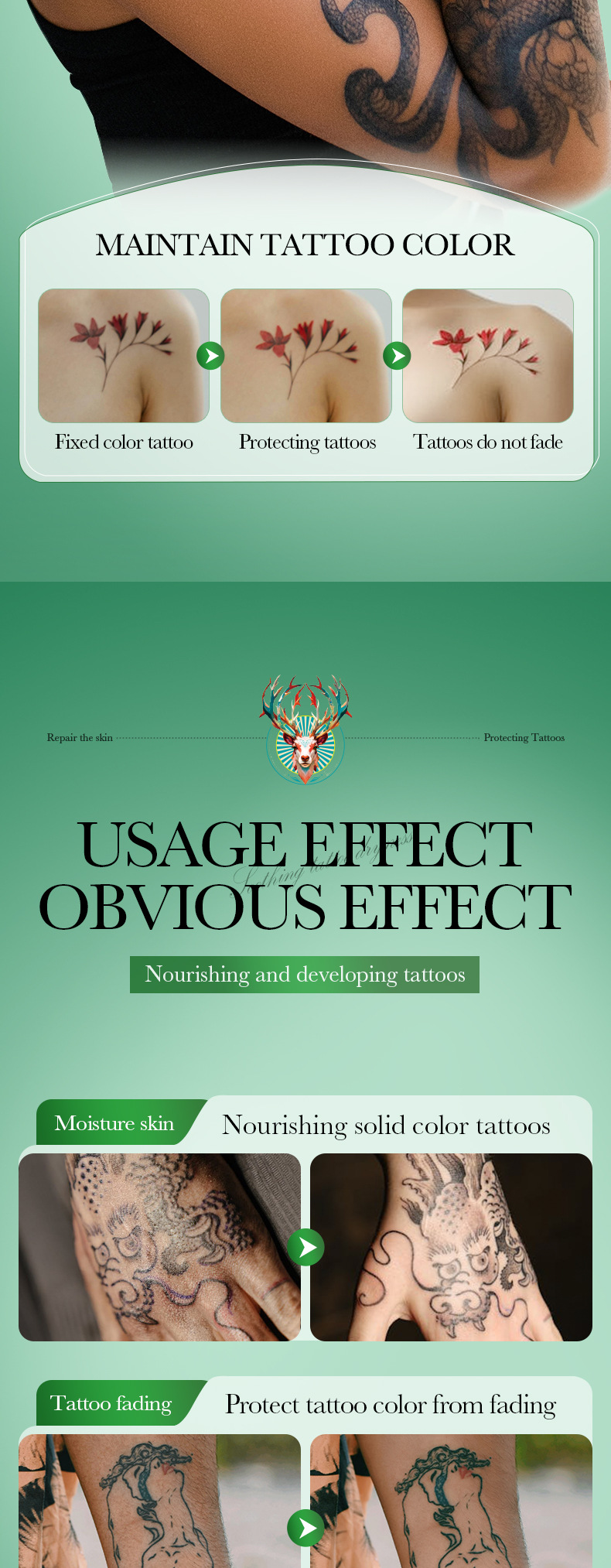 全英文SADOER纹身色彩护理膏 保湿固定纹身 身体乳跨境外贸批发详情8