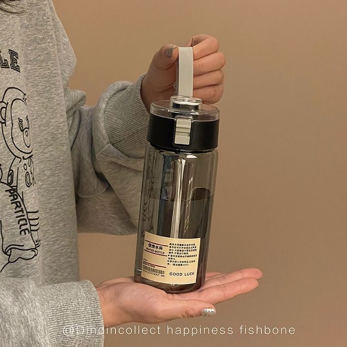 Muji pc water cup outdoor sports portable and easy-to-use cup, high appearance level, simple and durable plastic cup with tea strainer, direct drinking cup pic 11