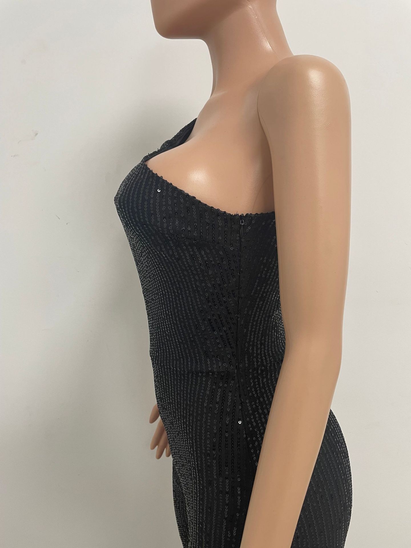 新中式无袖连体衣独立站夏季单肩亮片连体裤女批发详情95