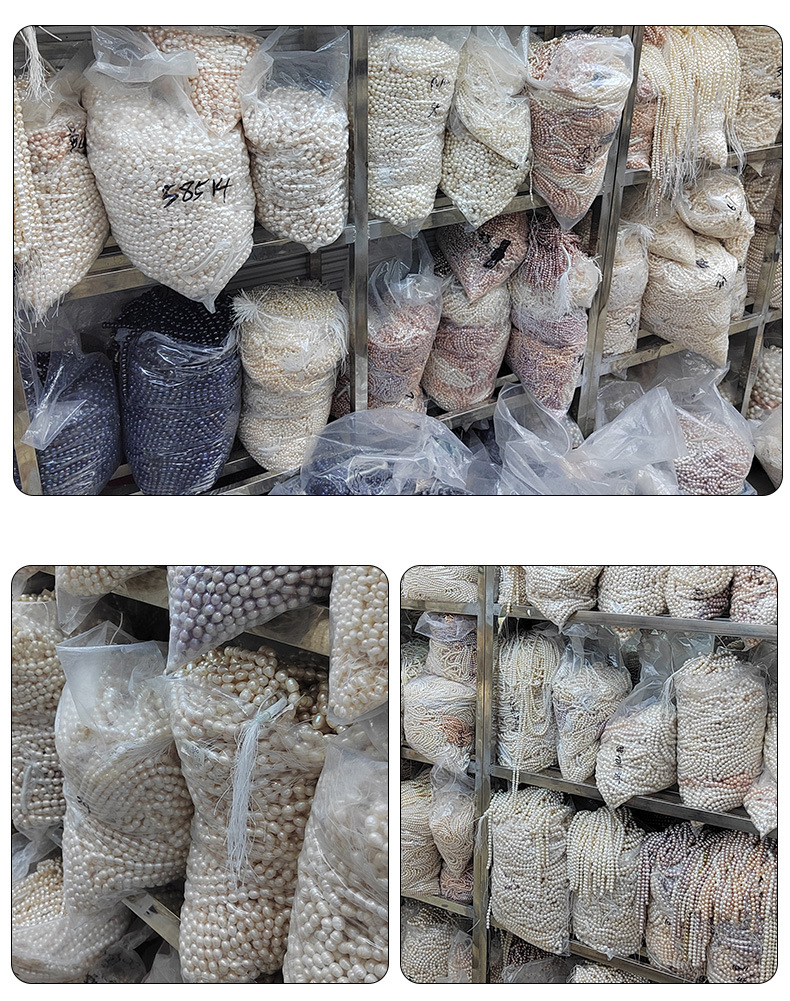 批发贝珠2-12mm直孔高亮贝壳玻璃珍珠穿孔diy饰品配件散珠串珠材详情5