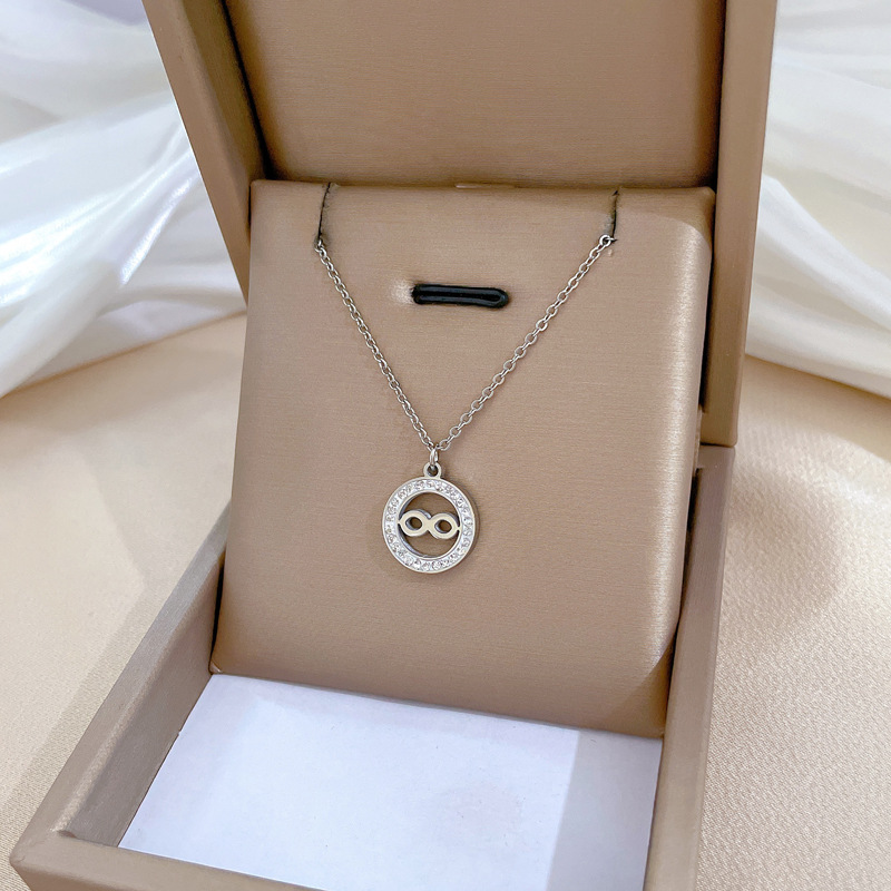 【通体钛钢】几何星球个性极简风炉内真金项链女ins网红锁骨链详情46