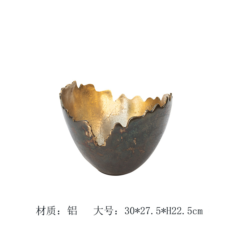 印度进口铝制银色不规则浅边水果盘零食坚果收纳托盘茶盘摆件装饰详情53