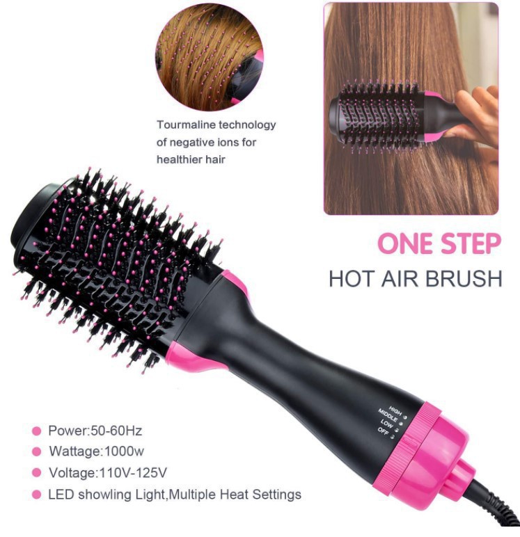 Source factory Amazon cross-border multi-functional hot air comb, straightening comb, hair dryer, curling iron, straightening comb, hair dryer pic 9