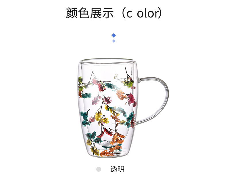 新款双层玻璃杯  高硼硅玻璃高颜值多款式玻璃杯牛奶咖啡饮料杯详情14