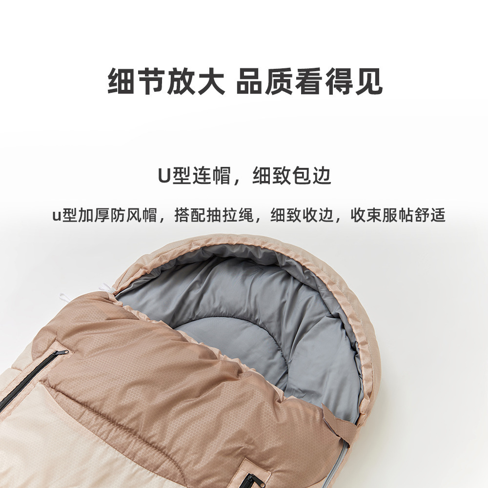一体户外防风睡袋露营保暖车载成人单双人室内办公室午休睡袋详情24