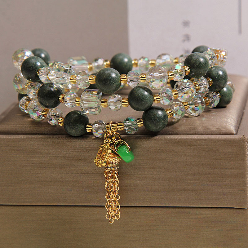 合香珠水晶多圈手链女款轻奢小众平安扣吊坠手串送闺蜜礼品饰品手饰详情2