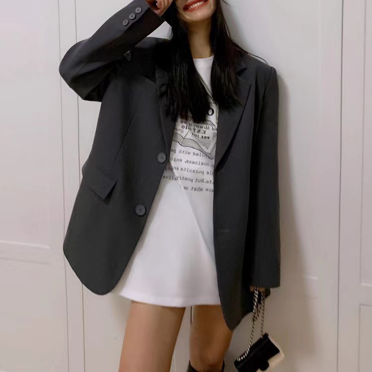 开叉西装外套女春秋2024新款秋季高级感休闲小个子韩版设计感西服详情4
