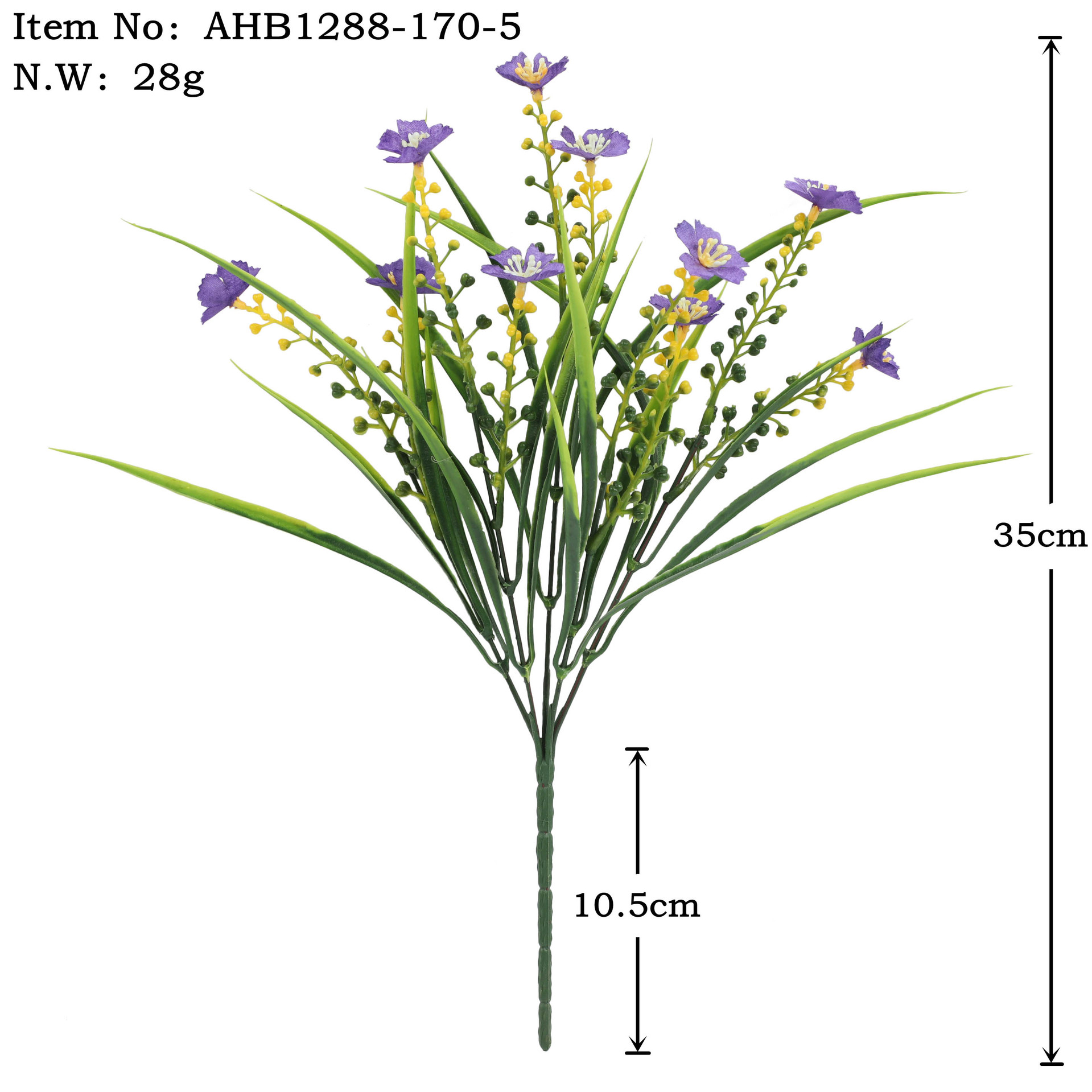 跨境热销春草兰花塑料假花仿真花户外家居装饰仿真绿植批发摆件详情1