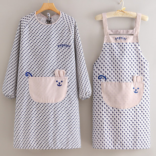 Customized cross-border canvas aprons, waterproof, oil-proof and stain-proof, coffee and milk tea shop waistbands, home kitchen work uniforms for foreign trade pic 3