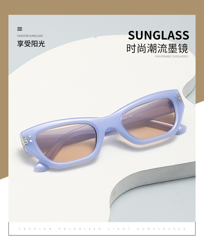 韩版猫眼镜甜酷小众5463潮流墨镜时尚多巴胺个性辣妹夸张太阳镜详情6