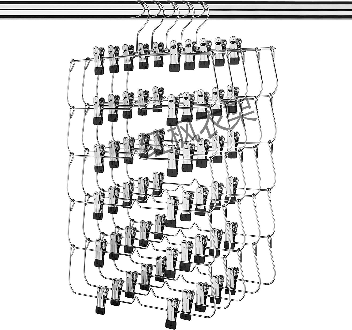 Metal trouser racks, three-layer, four-layer, five-layer, six-layer hardware trouser racks, skirt racks, garment hooks, storage and organization, metal trouser racks pic 17