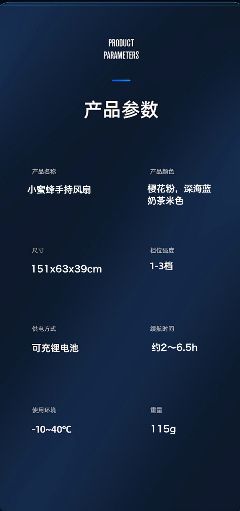 新款充电小风扇无刷手持户外登山便携式usb风扇电商现货跨境专供详情13