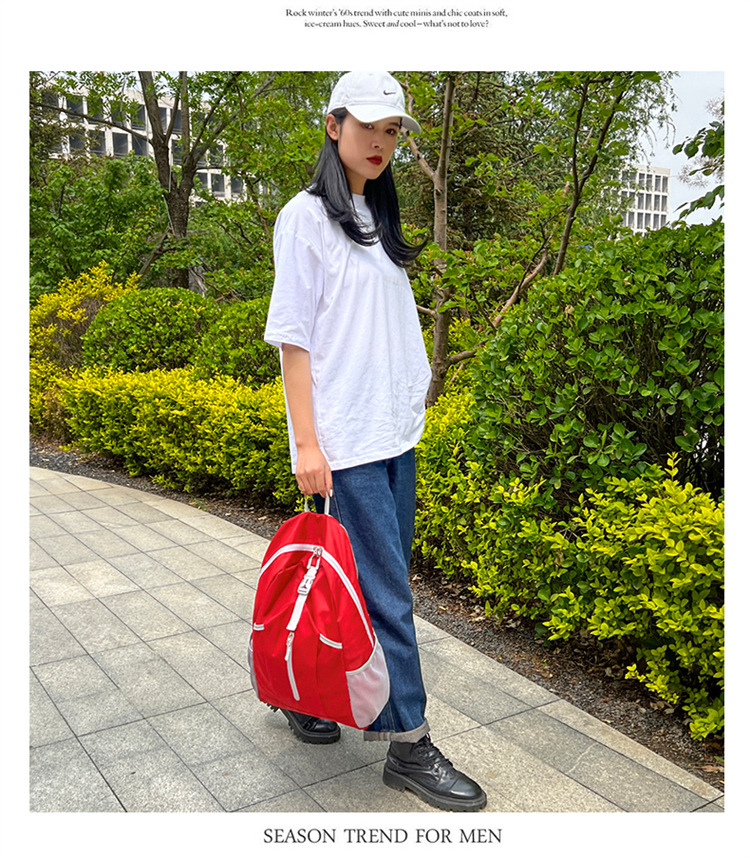 Wholesale of new cross-border outdoor folding bags with logo printing, hiking bags, water-resistant backpacks, and backpacks pic 20