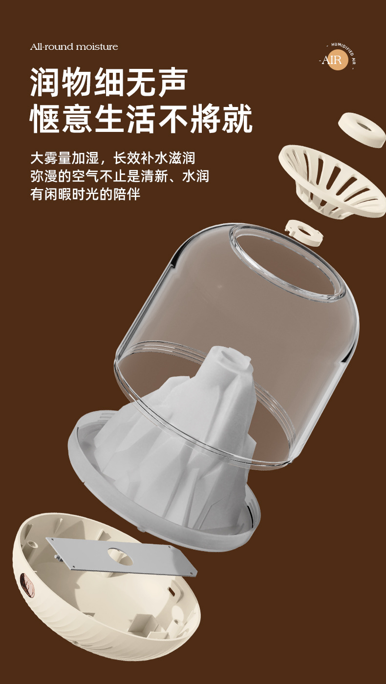 空气加湿器小型家用静音卧室学生宿舍办公室桌面便携车载补水喷雾详情13